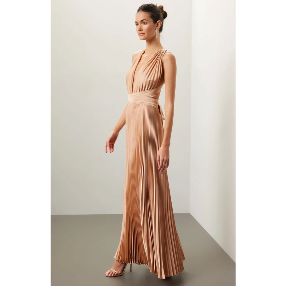 L'IDÉE Moderniste Gold Gown Size 10